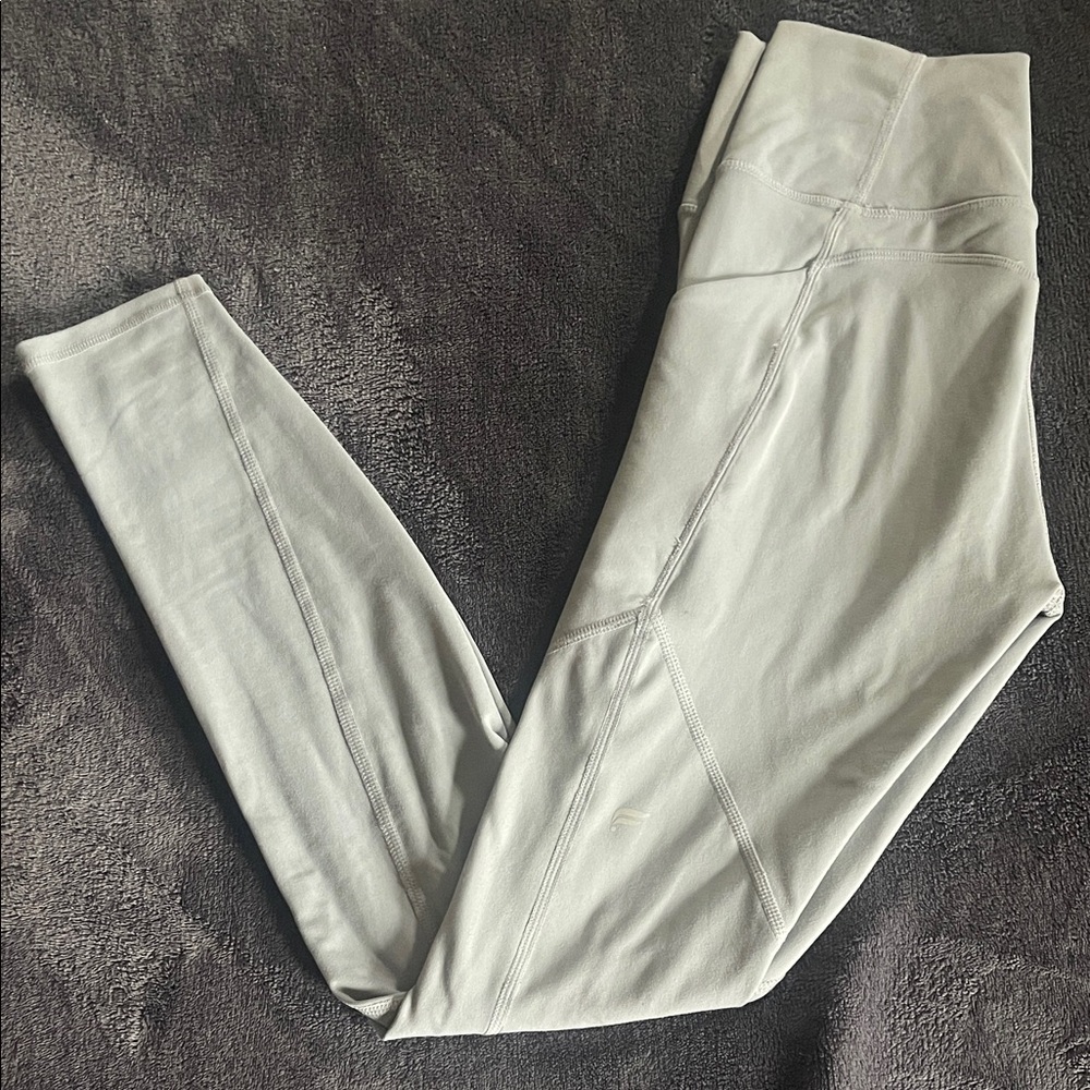 Gray High-Waisted Leggings